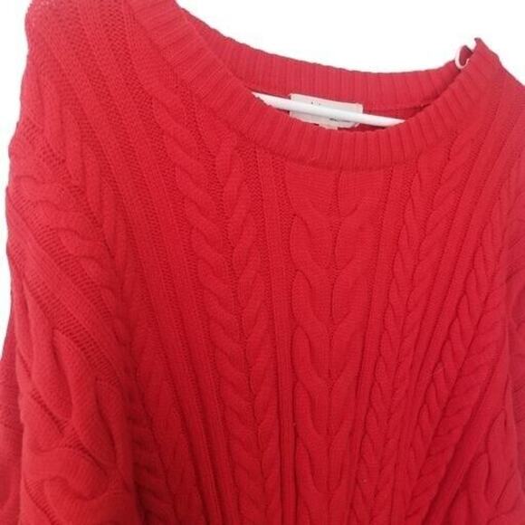 Philosophy Womens Fisherman Sweater Cable Knit Holiday Cozy Cabin Preppy Size XL - Picture 5 of 9